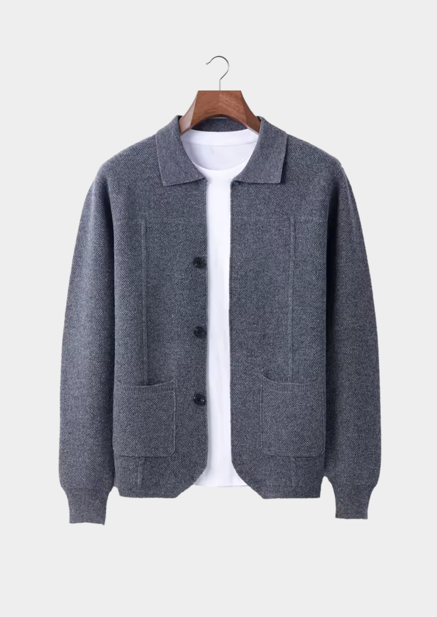 100% Cashmere Button Overshirt – Luxury Knitwear | ASCENDARY®