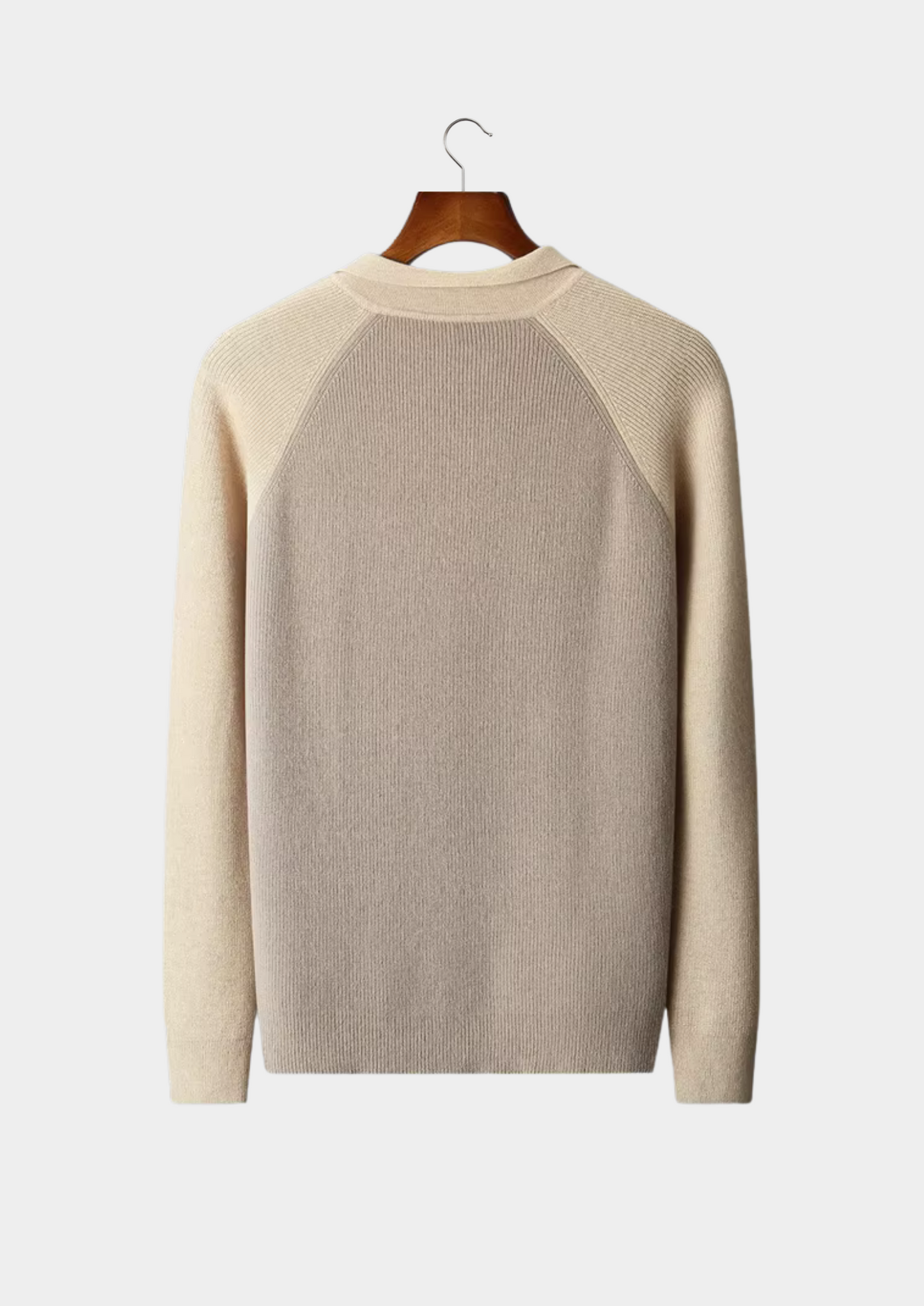 Two Tone Zipper Sweater Polo – Skin-Soft Wool | Colourblock | ASCENDARY®