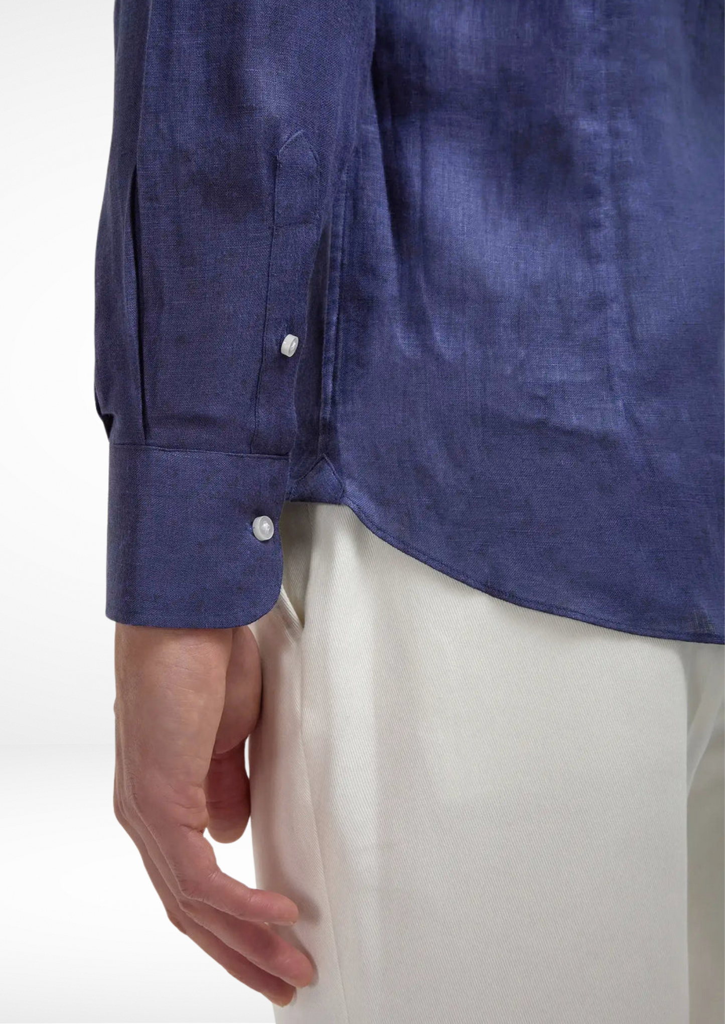 Men's Linen-Blend Coastal Shirt – Blue – Regular Fit – ASCENDARY®