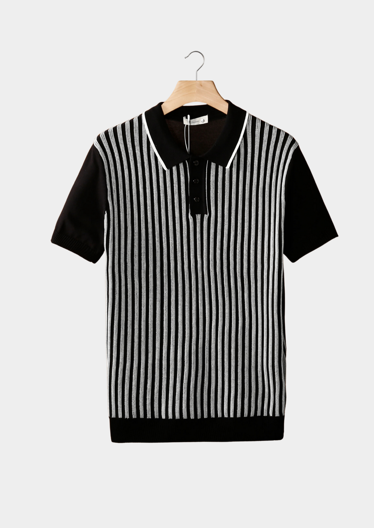 Vertical Striped Polo – Breathable | Skin-Gentle | ASCENDARY®