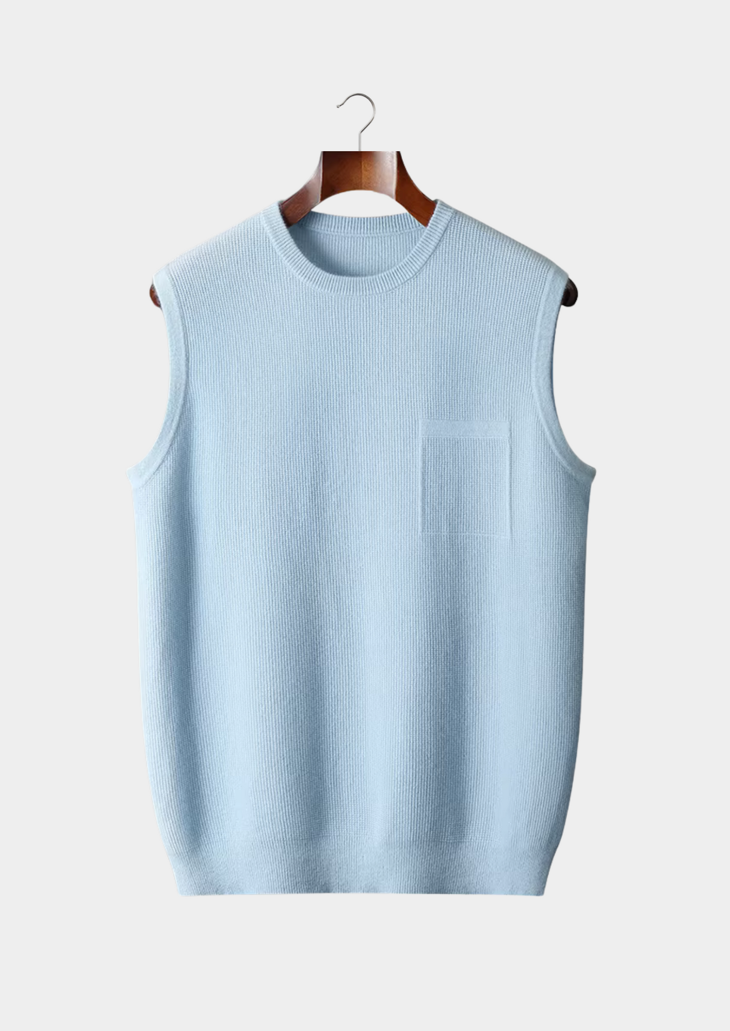 100% Cashmere Crewneck Vest – Hypoallergenic | Skin-Soft Layer | ASCENDARY®