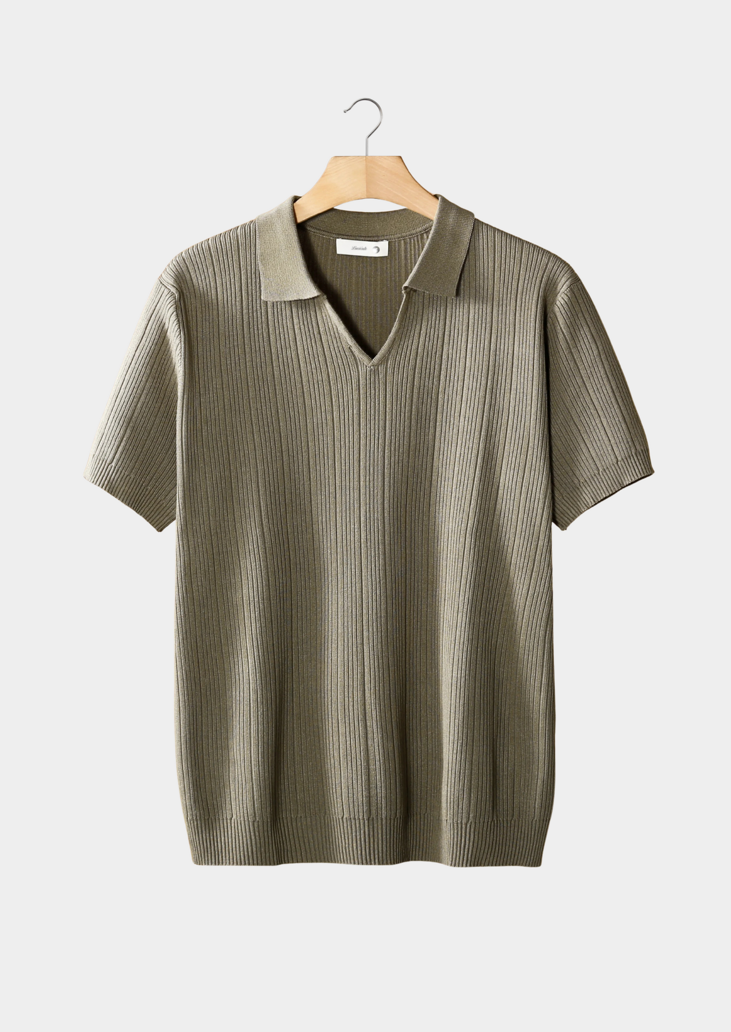 Open Collar Ribbed Polo – Breathable Knit | Skin-Gentle | ASCENDARY®