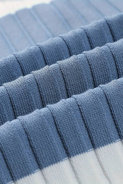 White Stripe Polo – Skin-Soft | Colour Block Style | ASCENDARY®