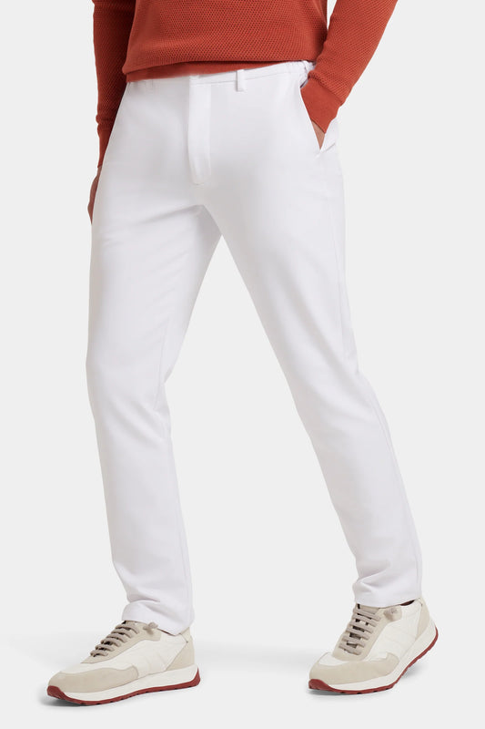 The Tech Pants – White | 4-Way Stretch Performance Trousers | ASCENDARY®