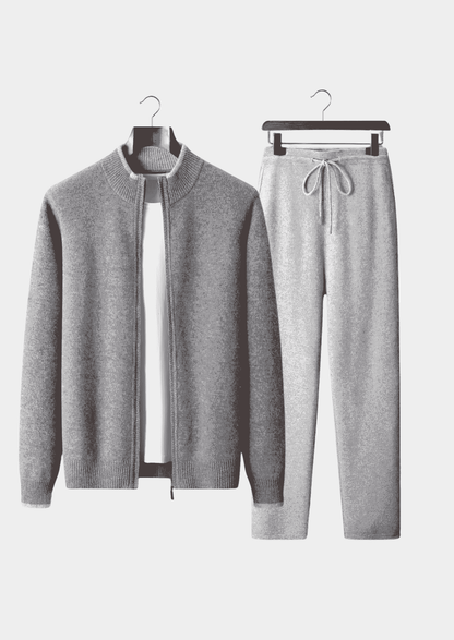 PURE EXTRA-FINE MERINO WOOL TWO TONE SET