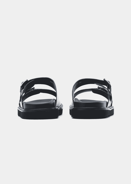 DOUBLE BUCKLE RESORT SANDAL - Black