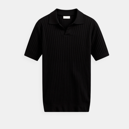 Pisa Ribbed Cotton Polo – Breathable Mesh | Skin-Gentle | ASCENDARY®