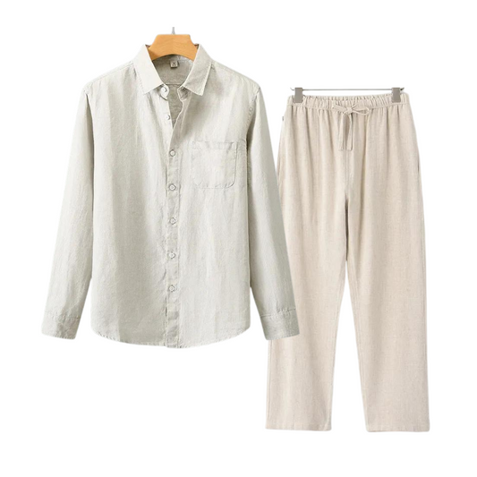 Linen Set – Full Matching Shirt & Trouser | Skin-Gentle Linen | ASCENDARY®
