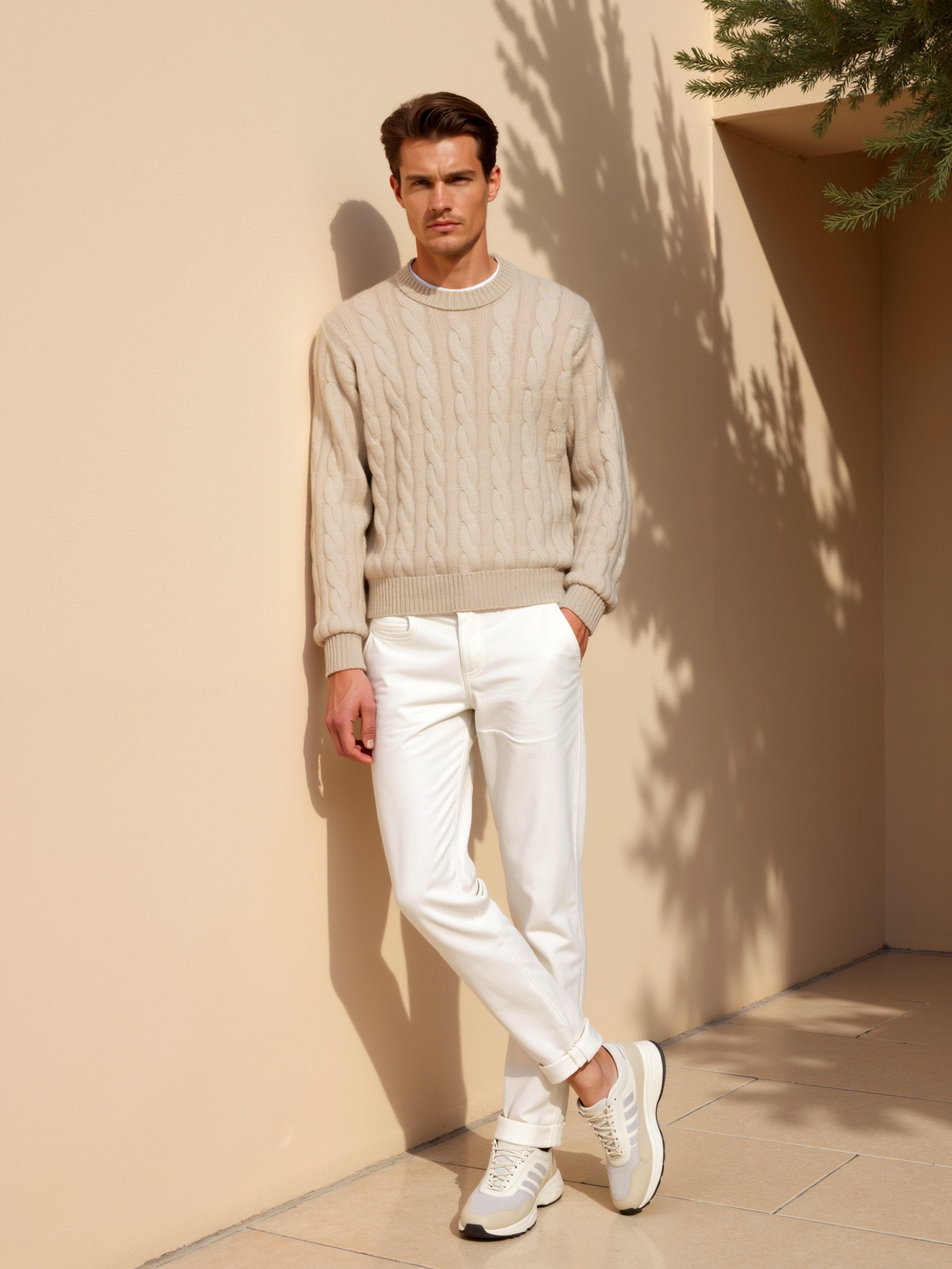 Cashmere Cable Knit Sweater – Luxury Knitwear | ASCENDARY®