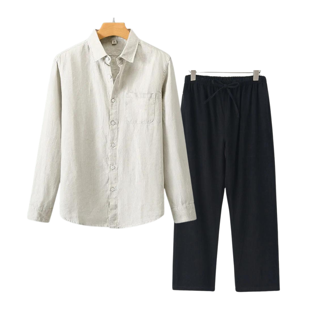 Linen Set – Full Matching Shirt & Trouser | Skin-Gentle Linen | ASCENDARY®