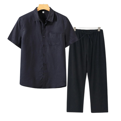 Linen Set (Short) – Hypoallergenic | Shirt & Shorts Matching Set | ASCENDARY®