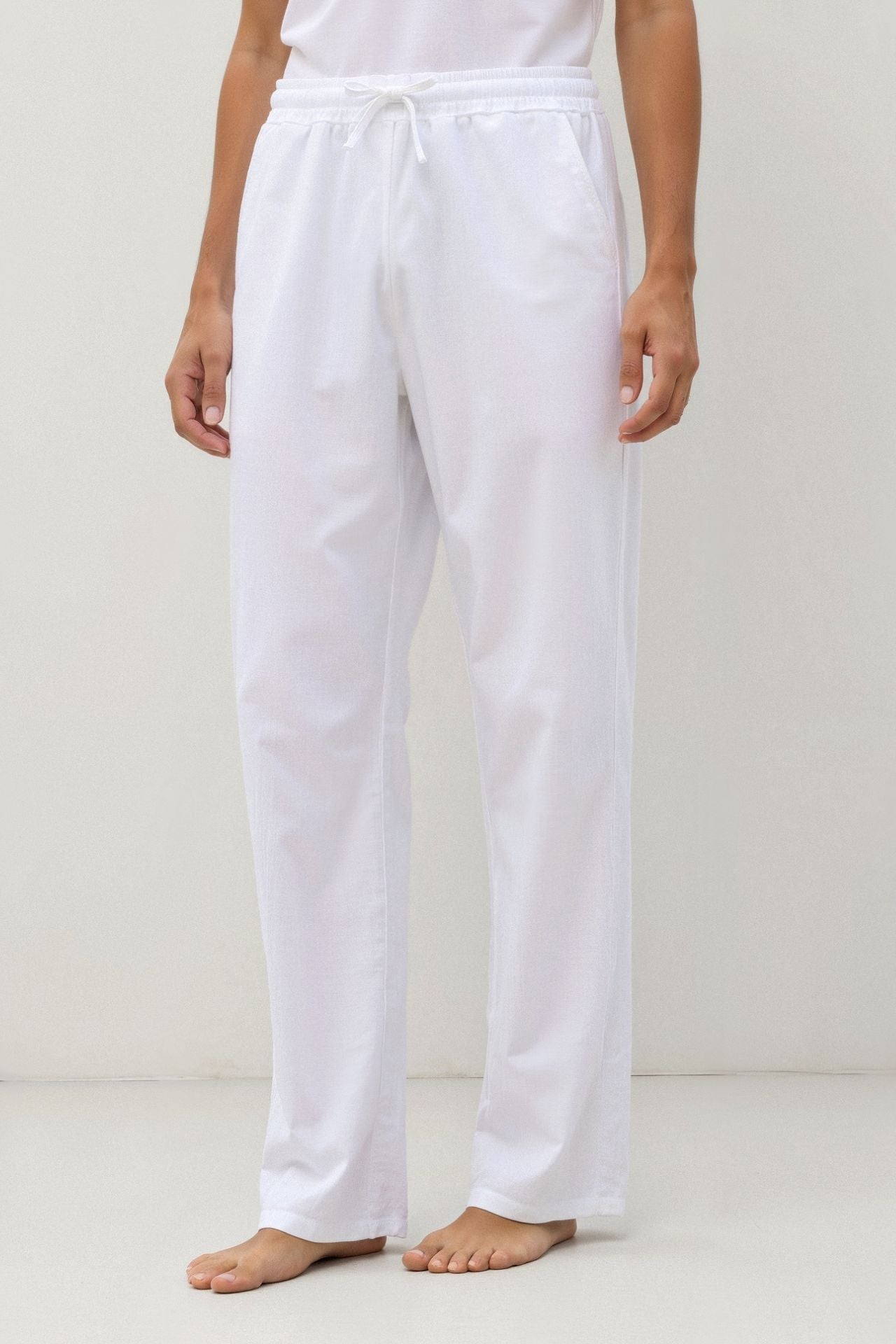 Cotton & Linen Drawstring Pants – Hypoallergenic | Skin-Gentle | ASCENDARY®