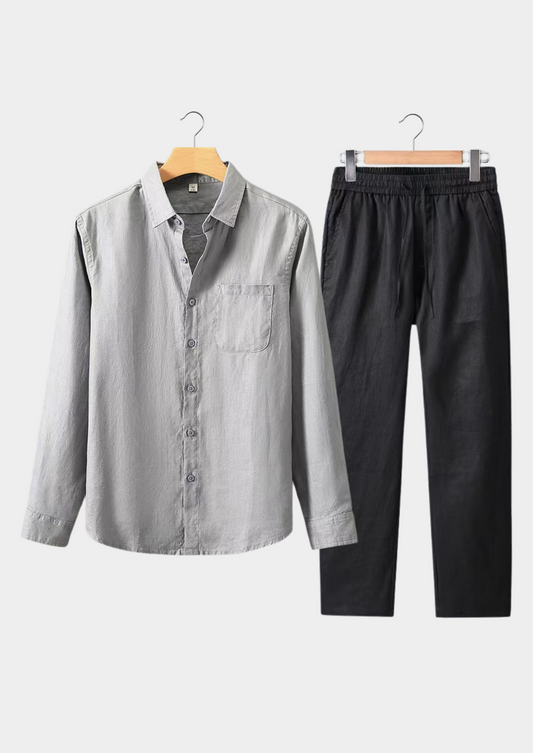 DOLCEVITA LONGSLEEVE SUMMER SET - GRAY/BLACK