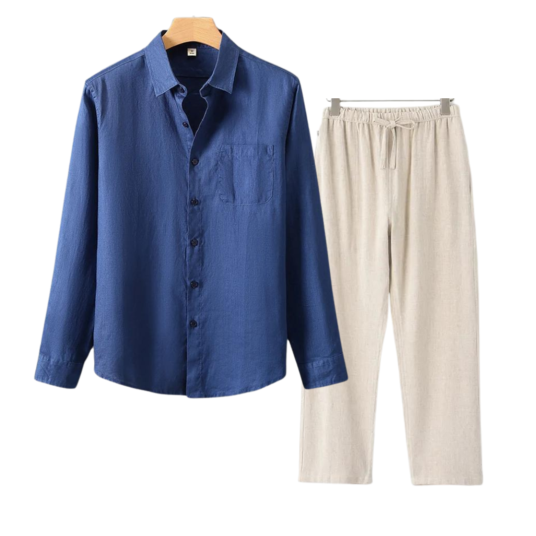Linen Set – Full Matching Shirt & Trouser | Skin-Gentle Linen | ASCENDARY®