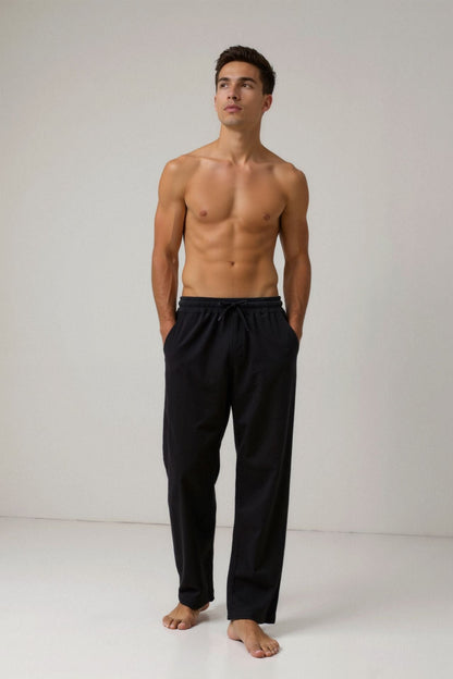 Cotton & Linen Drawstring Pants – Hypoallergenic | Skin-Gentle | ASCENDARY®