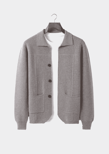 PURE EXTRA-FINE MERINO WOOL BUTTON OVERSHIRT