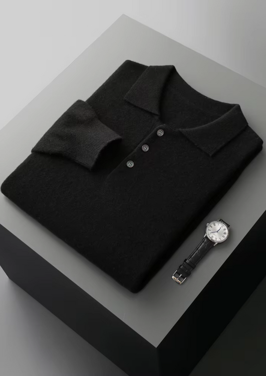 Wool Classic Sweater Polo – Hypoallergenic | Skin-Gentle | ASCENDARY®