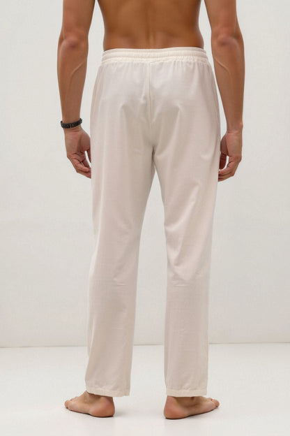 Cotton & Linen Drawstring Pants – Hypoallergenic | Skin-Gentle | ASCENDARY®