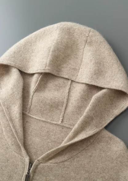 Men's Extra-Fine Merino Wool Zip-Up Hoodie – Slim Fit – ASCENDARY®