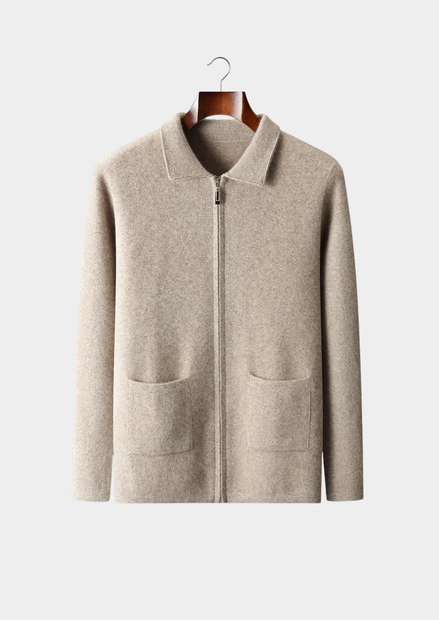 Men's 100% Cashmere Zip-Through Cardigan – Luxury Knitwear – ASCENDARY®