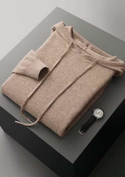 Men's Extra-Fine Merino Wool Leisure Hoodie – Light Gray – ASCENDARY®