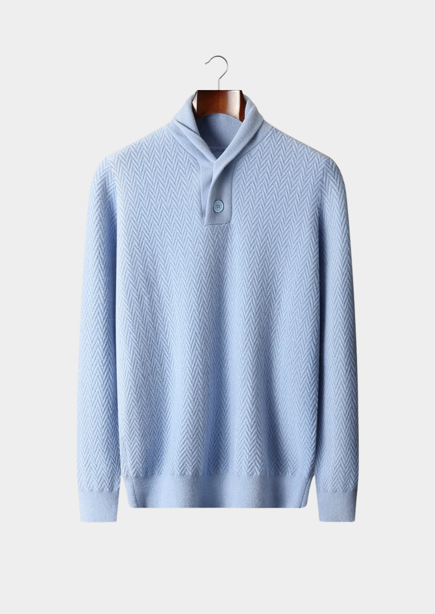 Men's 100% Cashmere Zigzag Button Sweater – Luxury Knitwear – ASCENDARY®