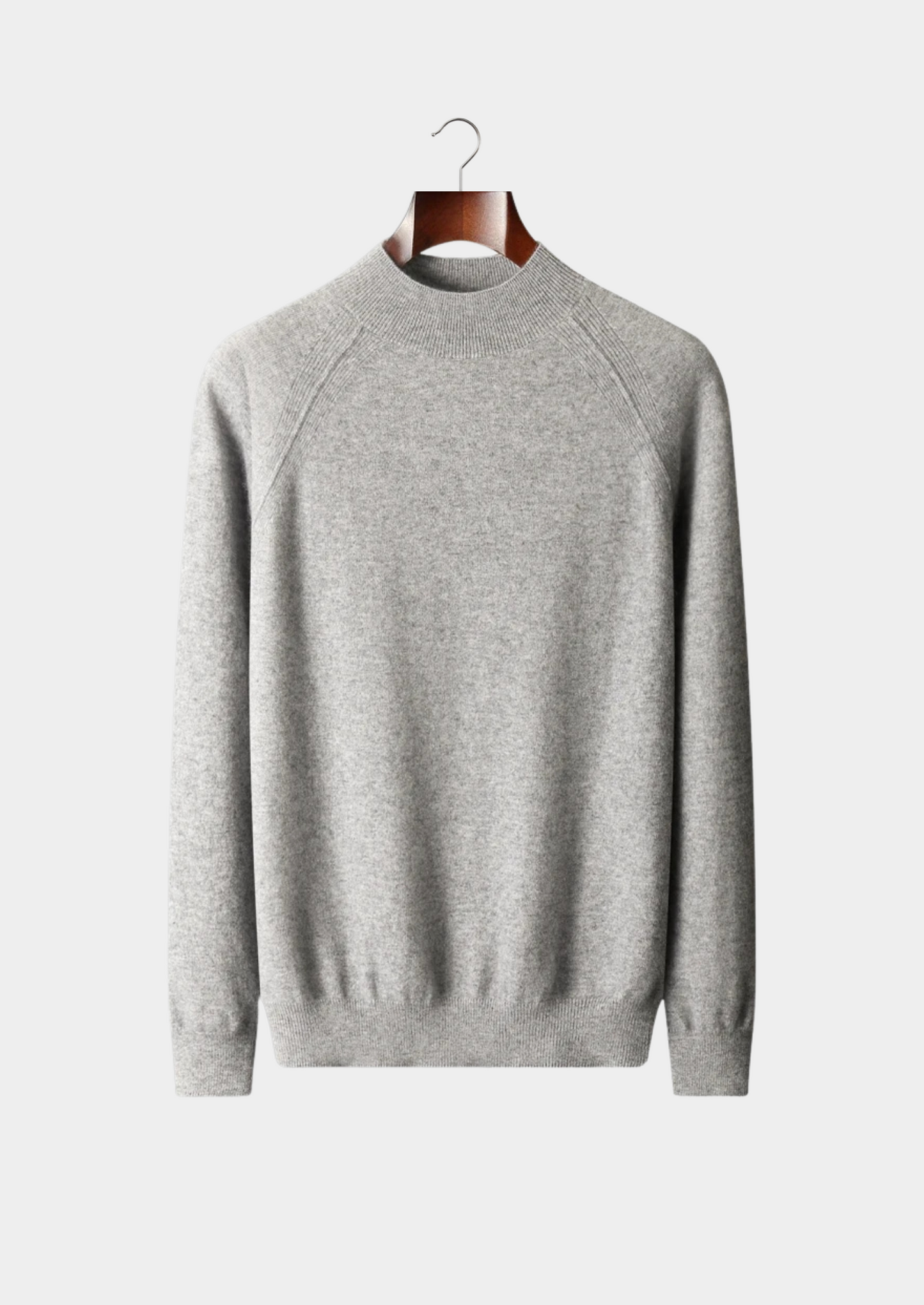 Men's Extra-Fine Merino Wool Raglan Mock Neck Sweater – ASCENDARY®
