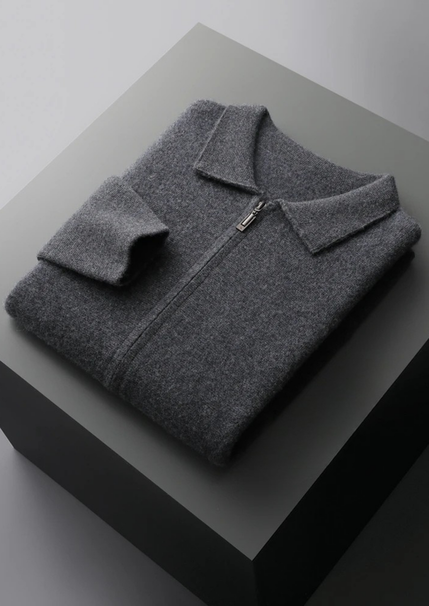 Men's 100% Cashmere Zip-Through Cardigan – Luxury Knitwear – ASCENDARY®