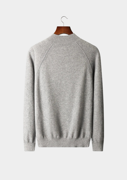 Men's Extra-Fine Merino Wool Raglan Mock Neck Sweater – ASCENDARY®