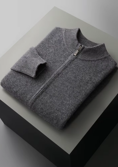Men's Extra-Fine Merino Wool Zip-Through Cardigan – ASCENDARY®