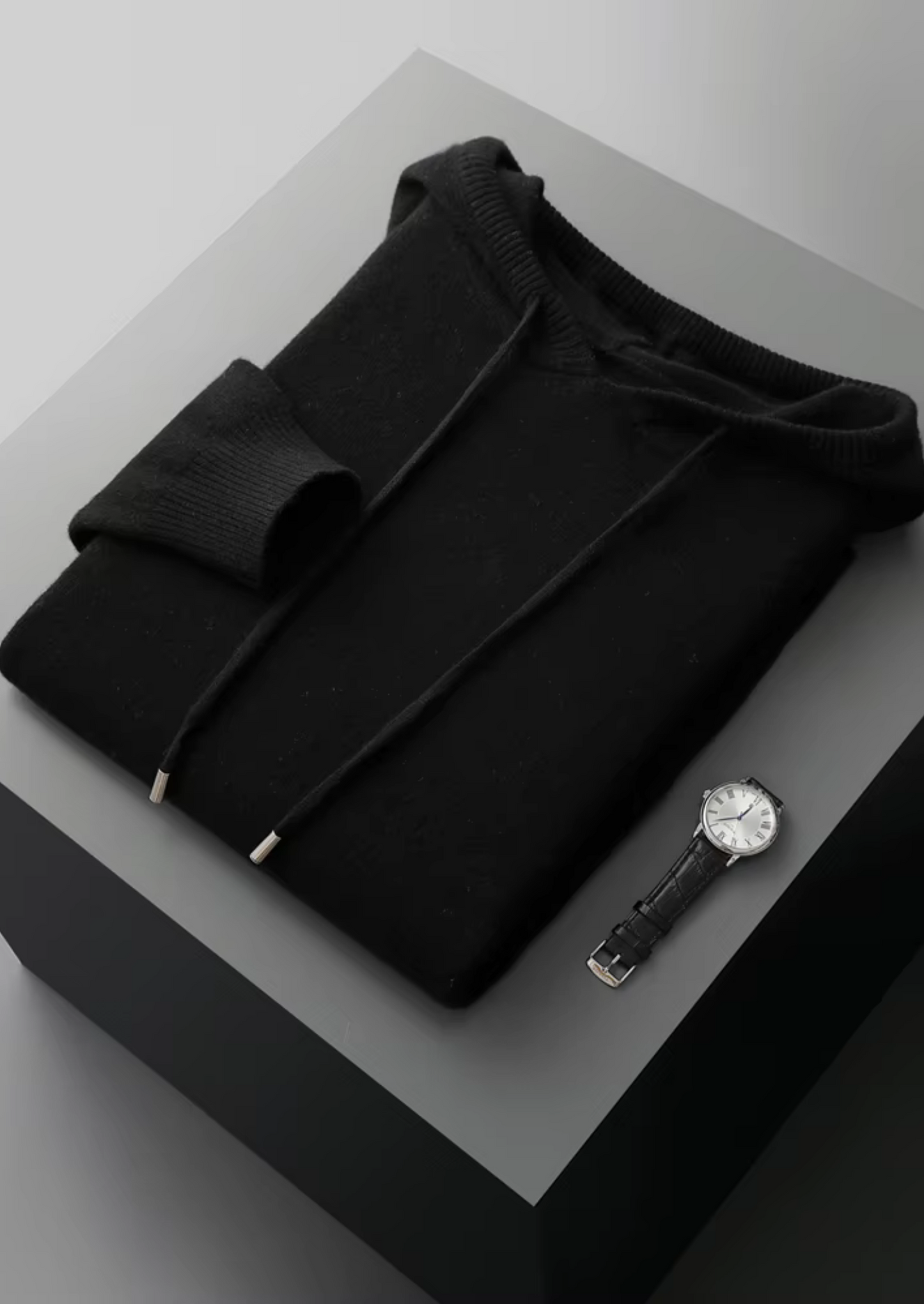 Men's Extra-Fine Merino Wool Leisure Hoodie – Light Gray – ASCENDARY®