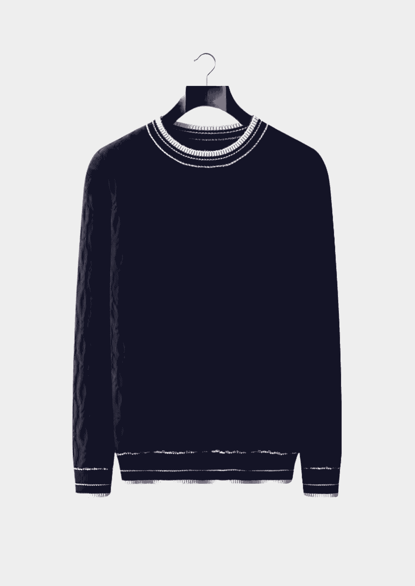 PURE EXTRA-FINE MERINO WOOL JACQUARD CREWNECK