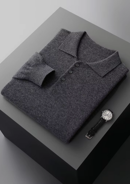 Men's Extra-Fine Merino Wool Classic Sweater Polo – Slim Fit – ASCENDARY®