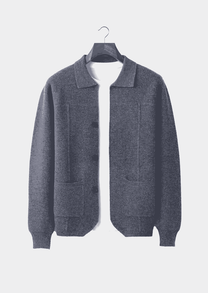 PURE EXTRA-FINE MERINO WOOL BUTTON OVERSHIRT