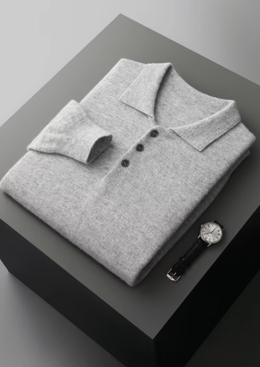 Wool Classic Sweater Polo – Hypoallergenic | Skin-Gentle | ASCENDARY®