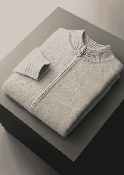 Men's Extra-Fine Merino Wool Zip-Through Cardigan – ASCENDARY®