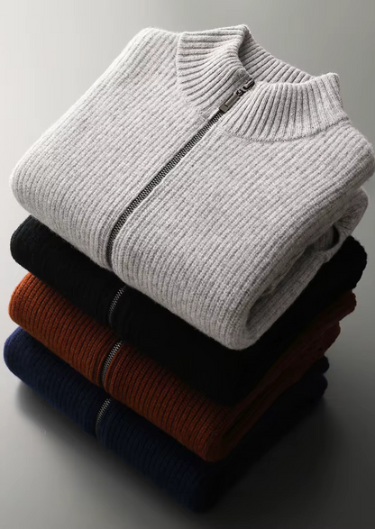 Men's Extra-Fine Merino Wool Ribbed Cardigan – ASCENDARY®