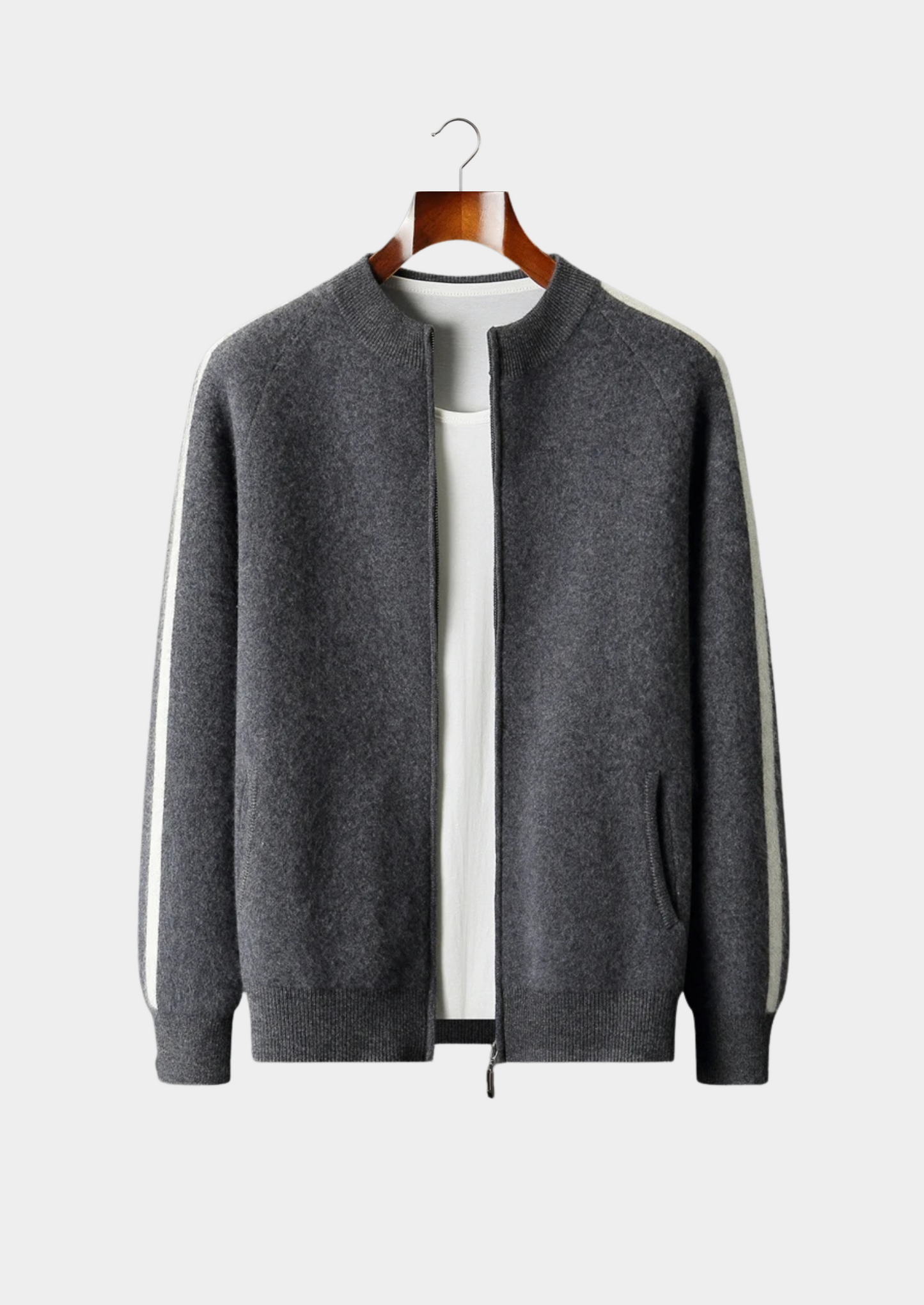 Men's Extra-Fine Merino Wool Striped Cardigan – ASCENDARY®