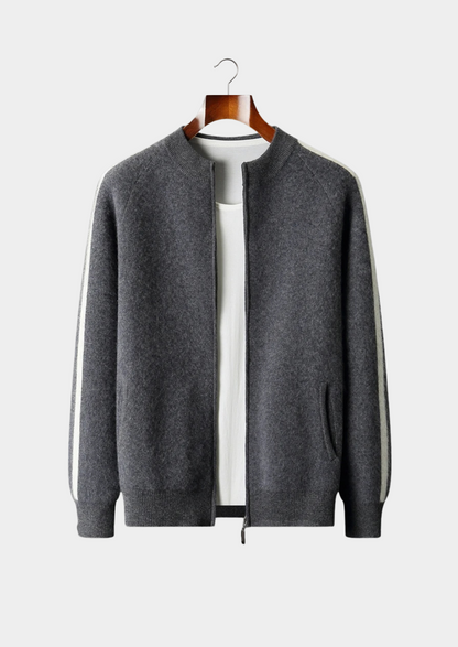 Men's Extra-Fine Merino Wool Striped Cardigan – ASCENDARY®