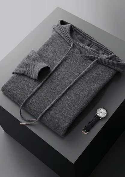 Men's Extra-Fine Merino Wool Leisure Hoodie – Light Gray – ASCENDARY®