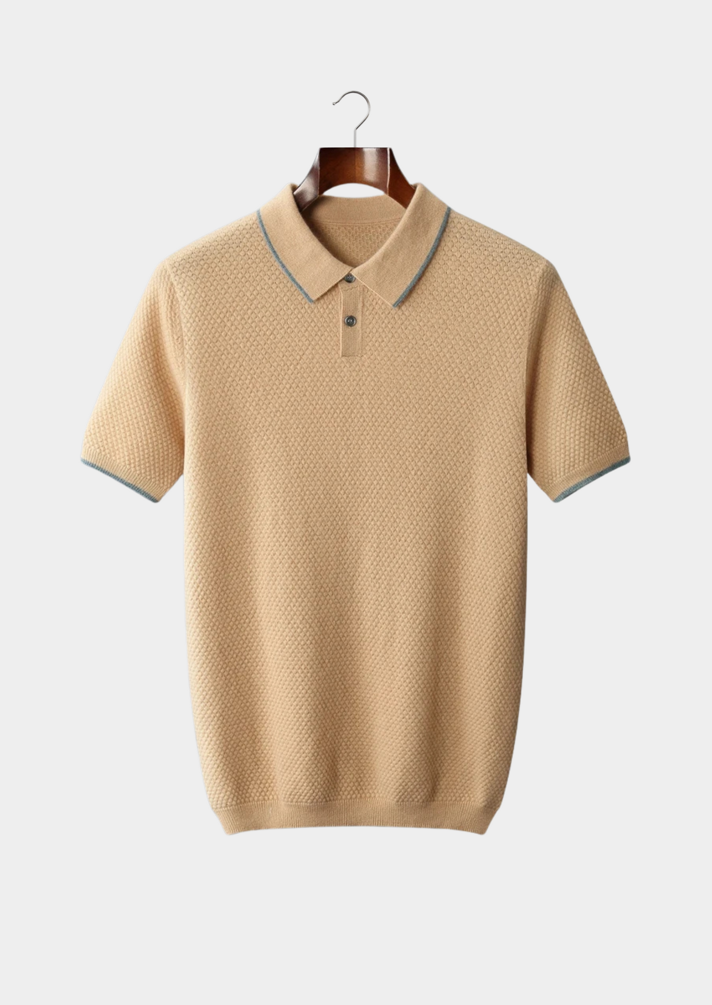 Men's 100% Cashmere Two-Tone Polo Shirt – Luxury Knitwear – ASCENDARY®