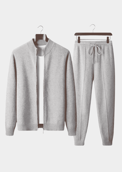PURE EXTRA-FINE MERINO WOOL LUZZO SET - LIGHT GRAY