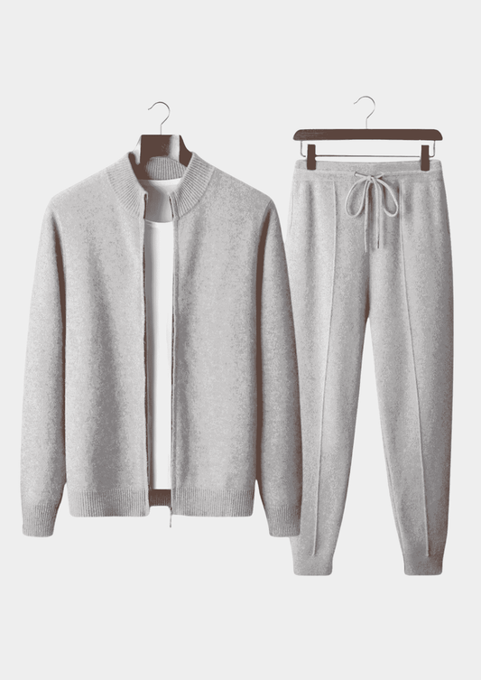 PURE EXTRA-FINE MERINO WOOL LUZZO SET - LIGHT GRAY