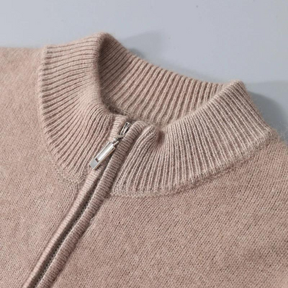 100% Cashmere Zip-Up Cardigan – ASCENDARY®