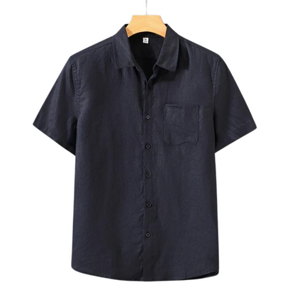 Cannes Linen Shirt – Short Sleeve | Hypoallergenic | Skin-Soft Linen | ASCENDARY®