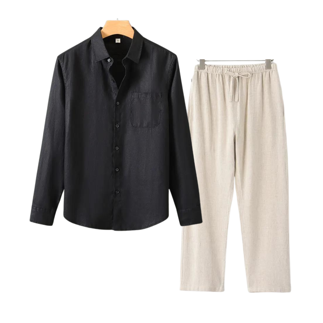 Linen Set – Full Matching Shirt & Trouser | Skin-Gentle Linen | ASCENDARY®