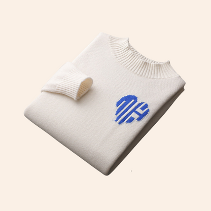 100% Cashmere Heart Sweater – Hypoallergenic | Expressive Luxury | ASCENDARY®