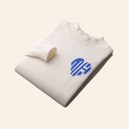 100% Cashmere Heart Sweater – Hypoallergenic | Expressive Luxury | ASCENDARY®