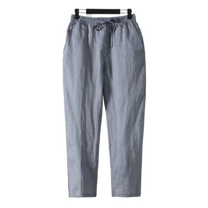 Fez Linen Pantalon – Straight Fit | Skin-Gentle Natural Linen | ASCENDARY®