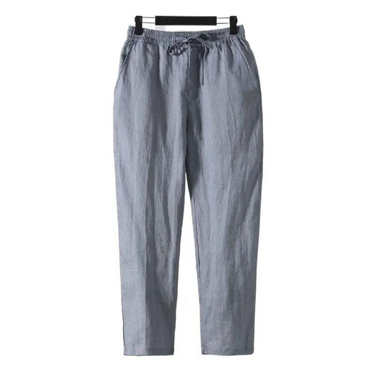 Fez Linen Pantalon – Straight Fit | Skin-Gentle Natural Linen | ASCENDARY®